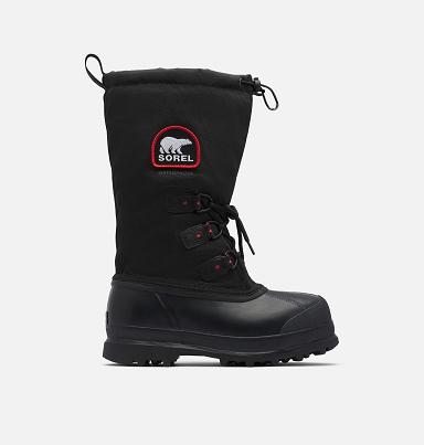 Sorel Glacier Boots - Men's Winter Boots Black,Red AU134756 Australia